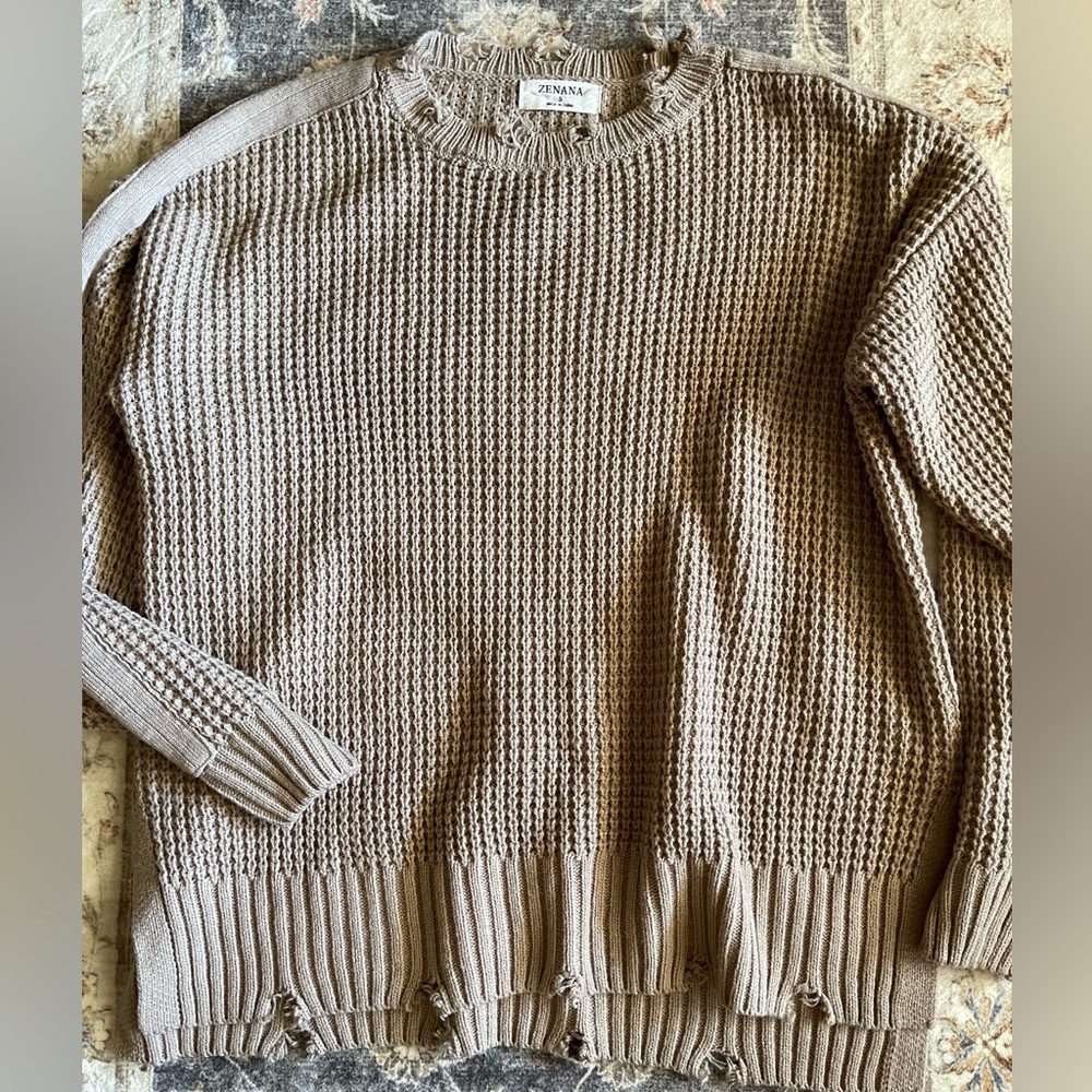 Tan ZENANA Sweater Size Medium